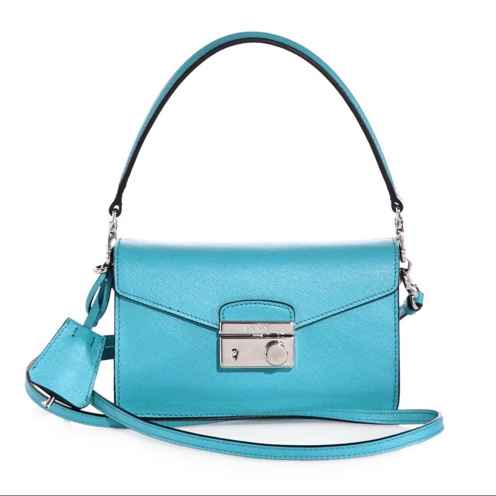 NEW! PRADA Saffiano Lux Sound Crossbody Bag